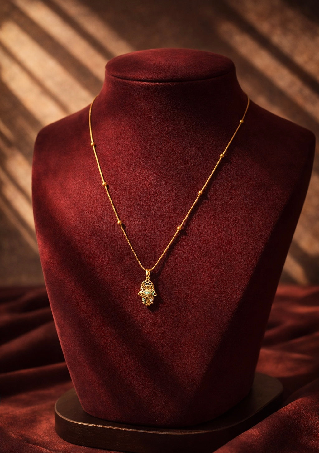 Evil Eye Charm Necklace | 1 year Anti-Tarnish Guarantee |