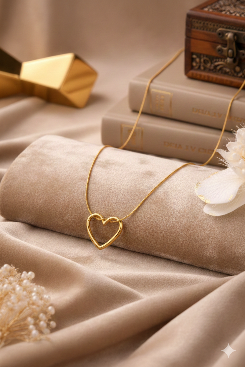 Minimal Heart Pendant | 1 year Anti-Tarnish Guarantee |